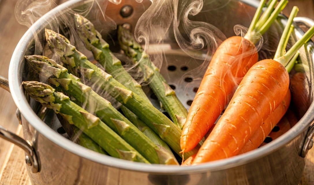 Técnica de vapor para preservación de nutrientes